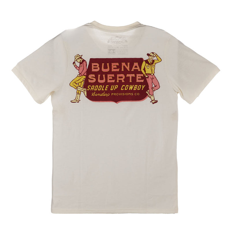 Sendero Provisions Co Men's Buena Suerte Vintage White Tee