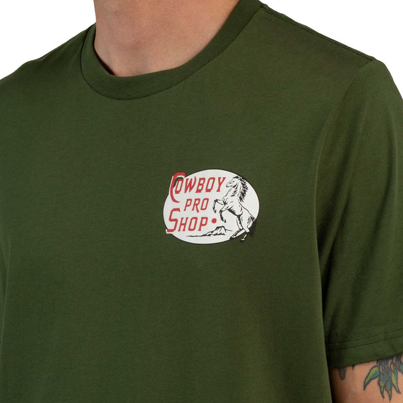 Sendero Provisions Co Men's Green wboy Pro Shop Tee Shirt
