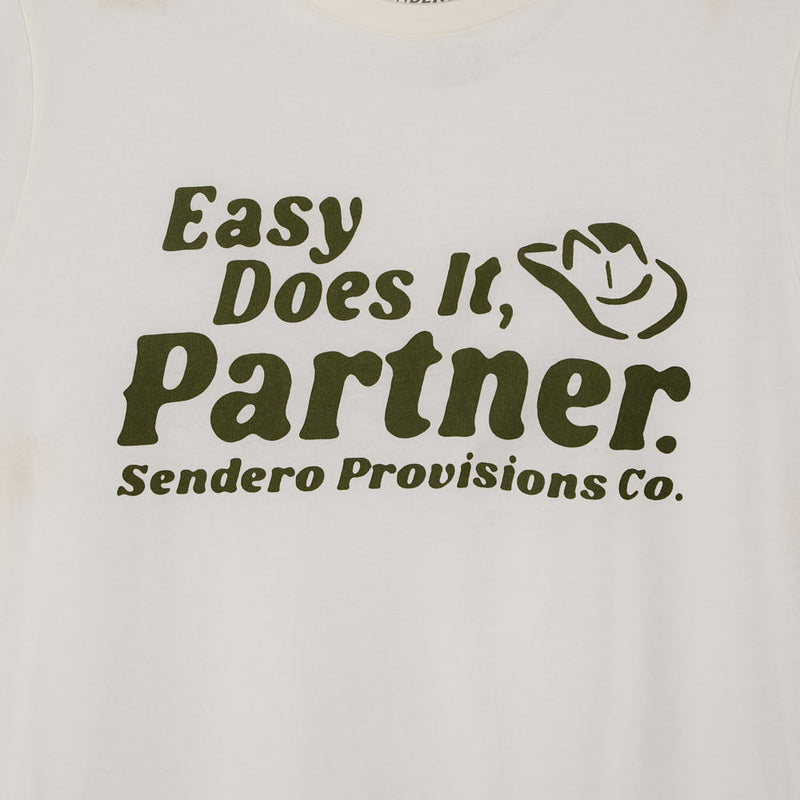 Sendero Provisions Co Men's Easy Does It Vintage White Tee