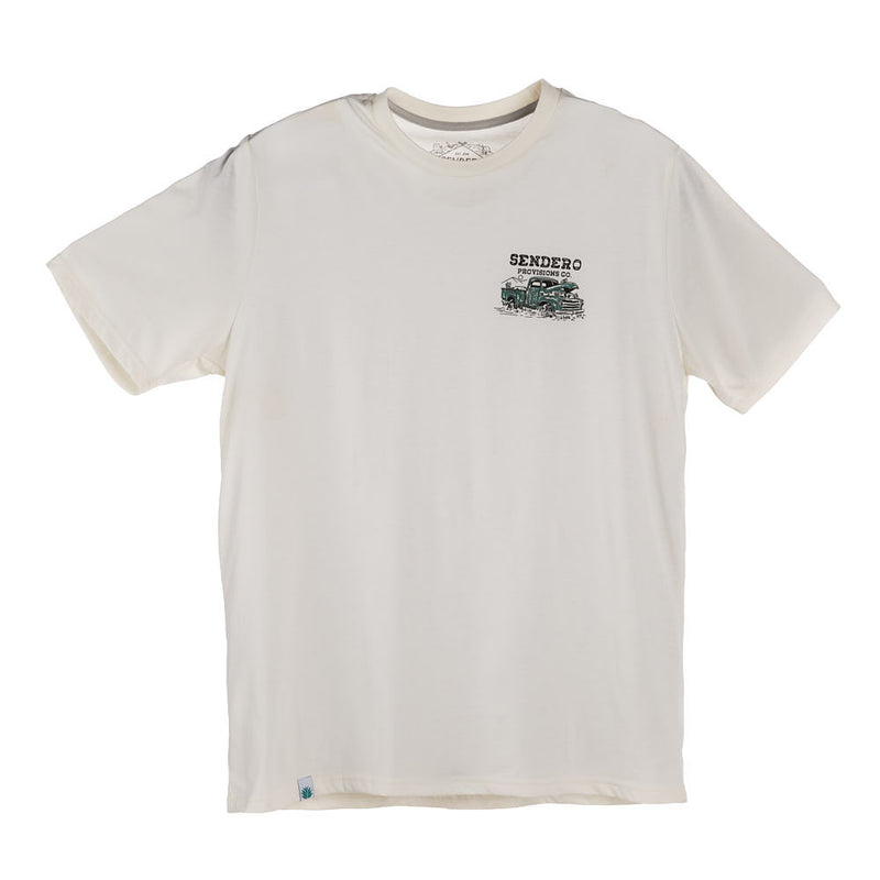 Sendero Provisions Co Men's Vintage White Few Parts Short Sleeve Tee Shirt