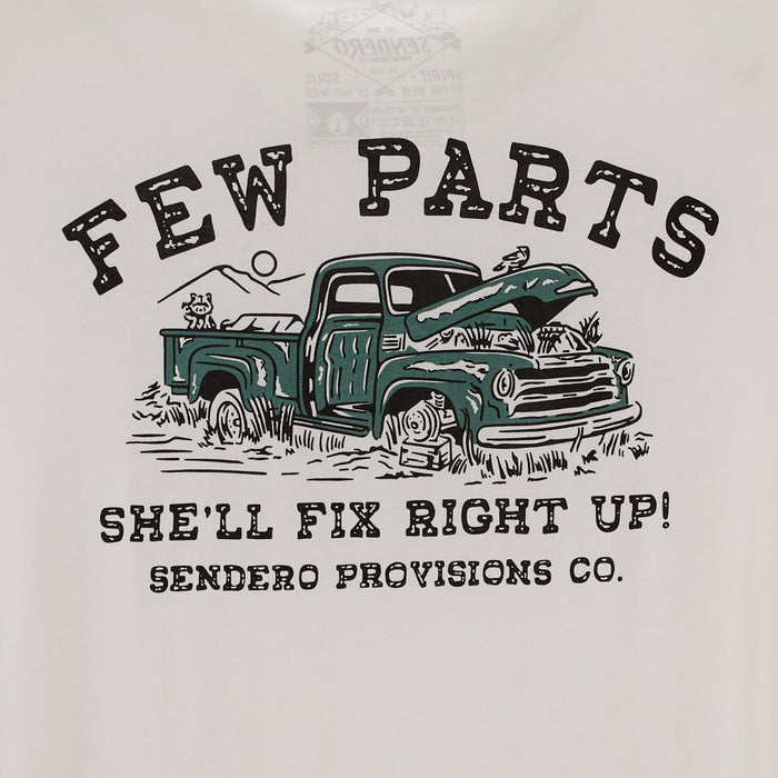 Sendero Provisions Co Men's Vintage White Few Parts Short Sleeve Tee Shirt