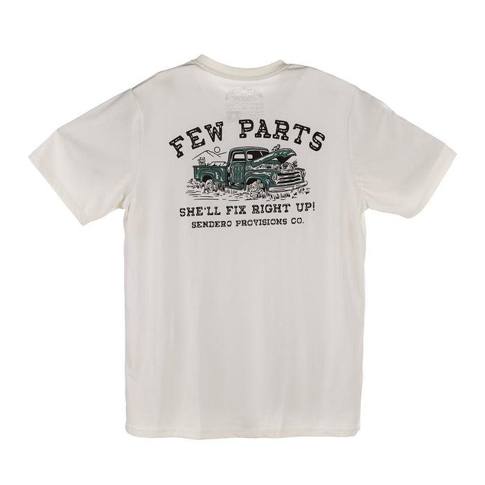 Sendero Provisions Co Men's Vintage White Few Parts Short Sleeve Tee Shirt
