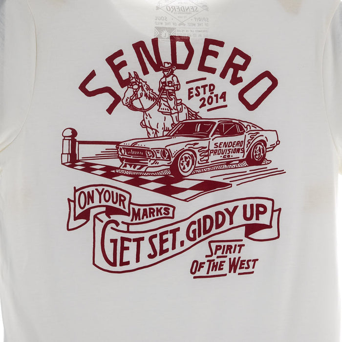 Sendero Provisions Co Men's Giddy Up Vintage White Tee