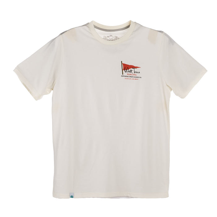 Sendero Provisions Co Men's West TX Municipal Vintage White Tee