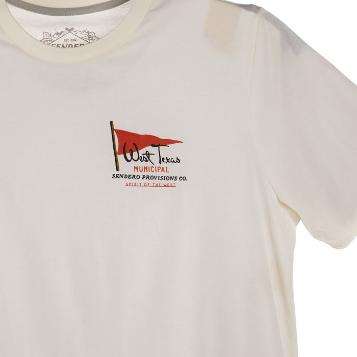 Sendero Provisions Co Men's West TX Municipal Vintage White Tee