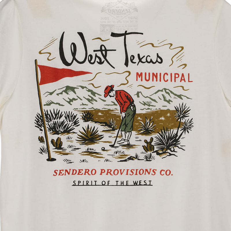 Sendero Provisions Co Men's West TX Municipal Vintage White Tee