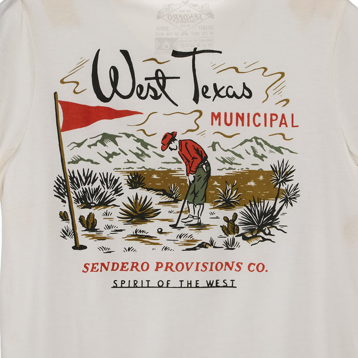 Sendero Provisions Co Men's West TX Municipal Vintage White Tee
