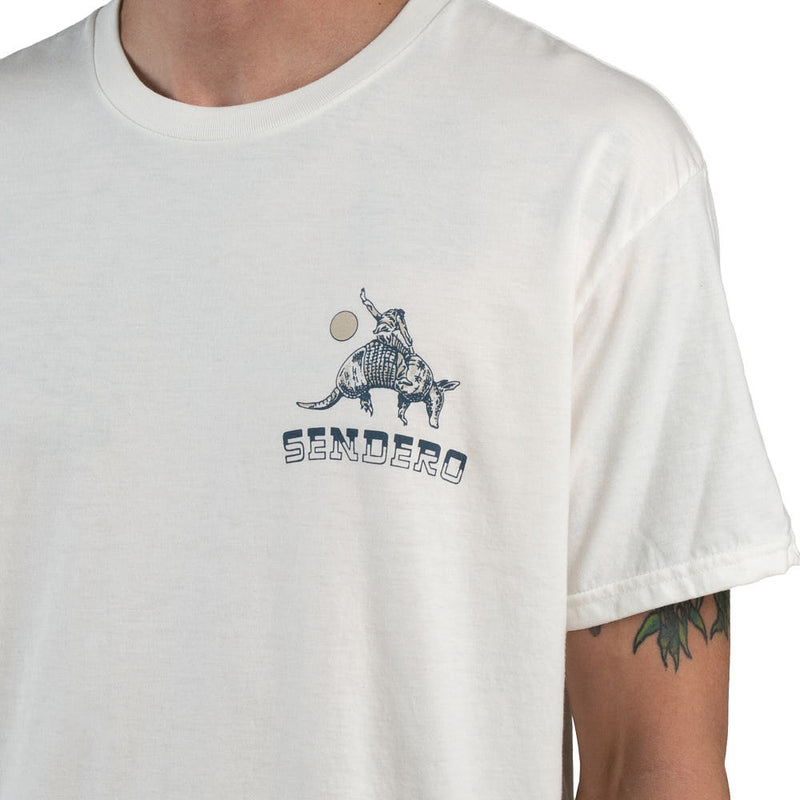 Sendero Provisions Co Men's White Armadillo Rodeo Tee Shirt