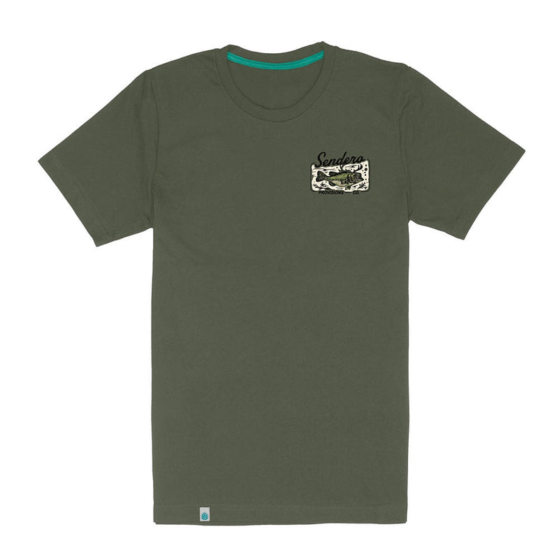 Sendero Provisions Co Men's Green Deer Fishers Tee Shirt