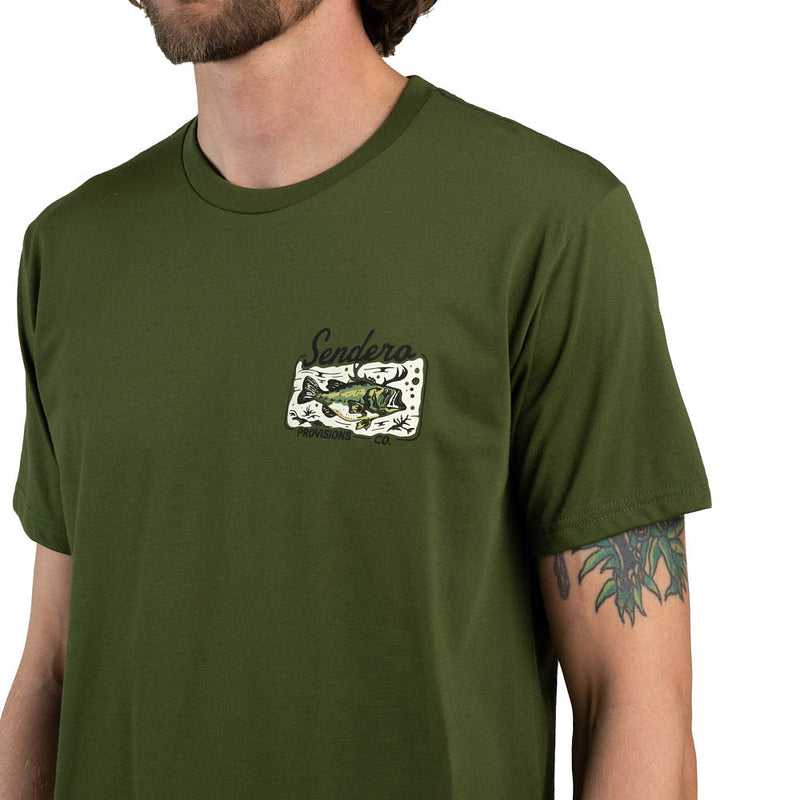 Sendero Provisions Co Men's Green Deer Fishers Tee Shirt