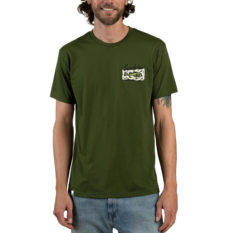 Sendero Provisions Co Men's Green Deer Fishers Tee Shirt