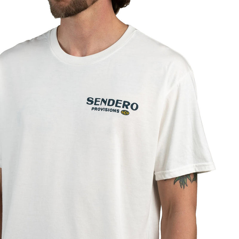 Sendero Provisions Co Men's White Drawin' Cowboy Tee Shirt