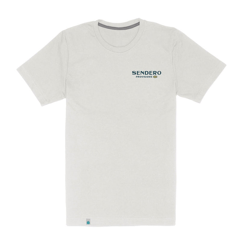 Sendero Provisions Co Men's White Drawin' Cowboy Tee Shirt