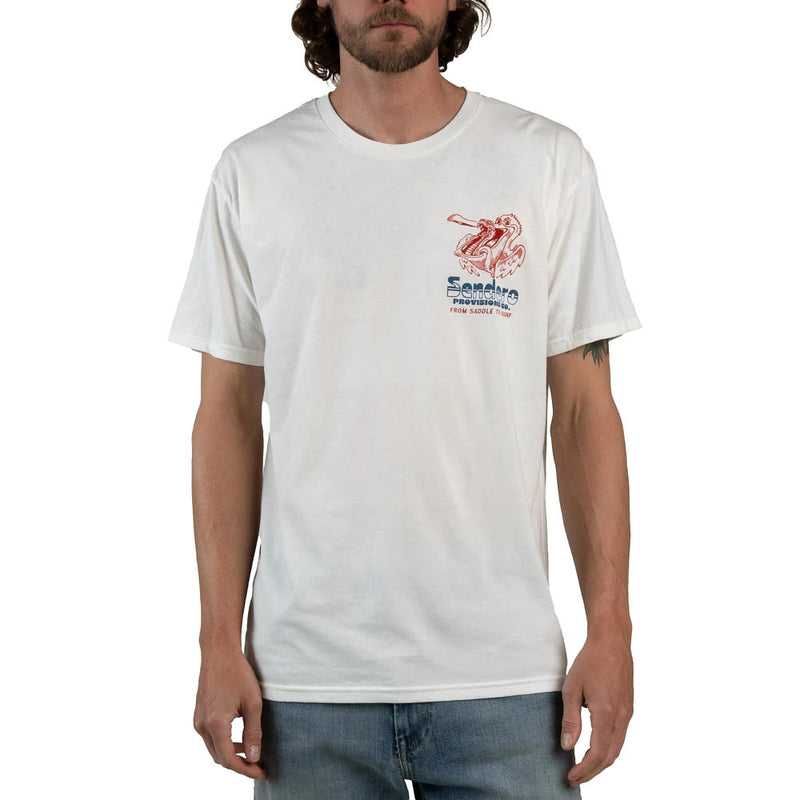 Sendero Provisions Co Men's White Saddle To Surf Tee Shirt