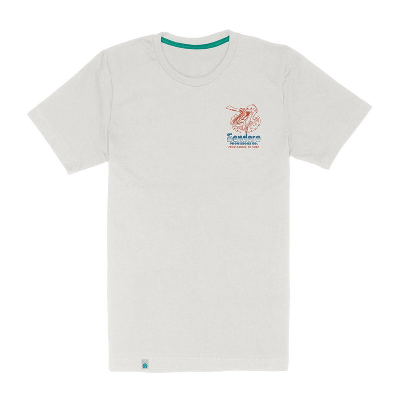 Sendero Provisions Co Men's White Saddle To Surf Tee Shirt