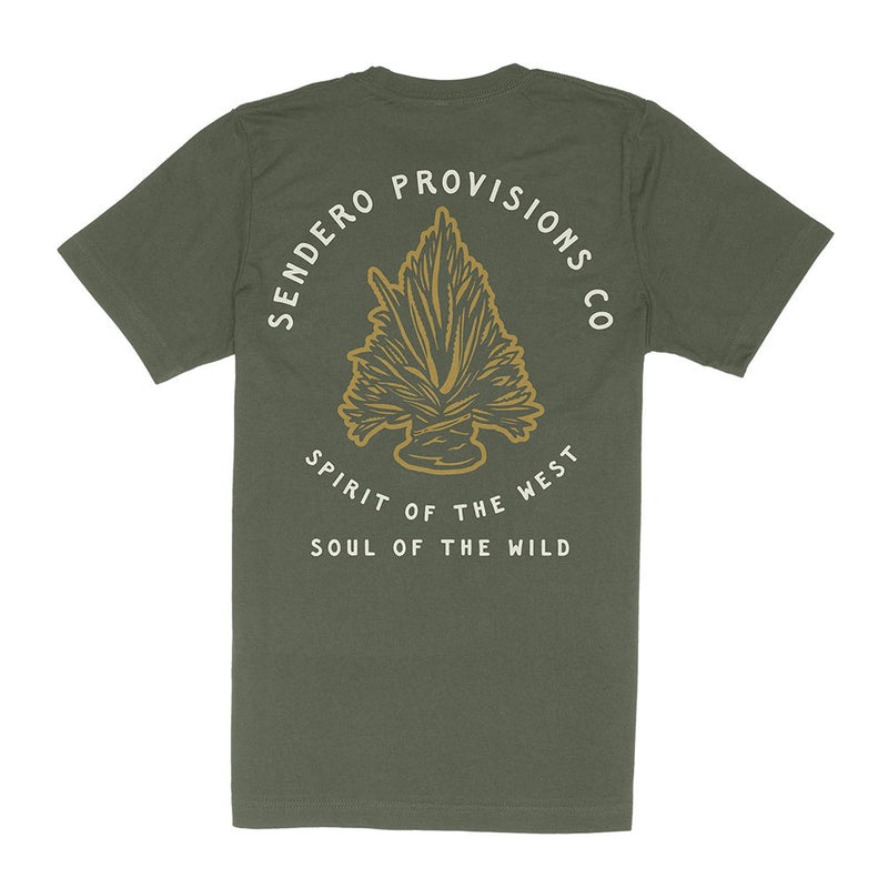 Sendero Provisions Co Men's Army Green Sendero Head Tee Shirt