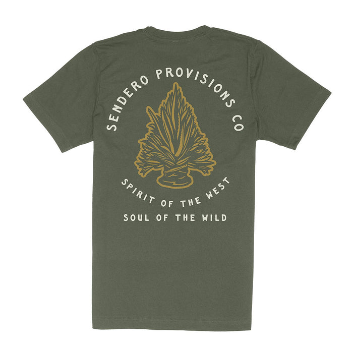 Sendero Provisions Co Men's Army Green Sendero Head Tee Shirt