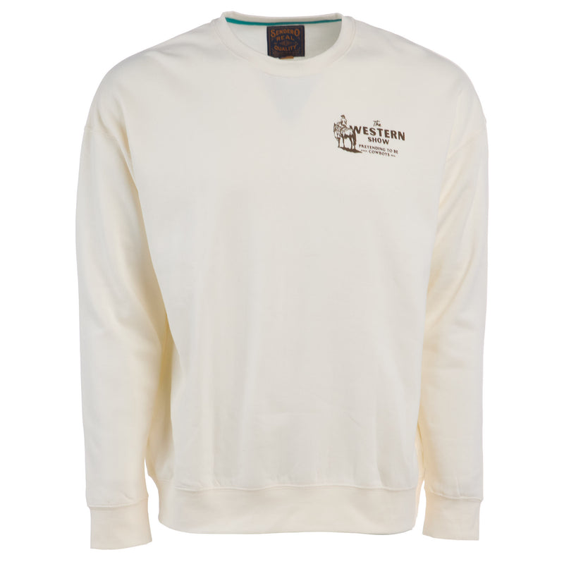 Sendero Provisions Co Mens Western Show White Sweatshirt