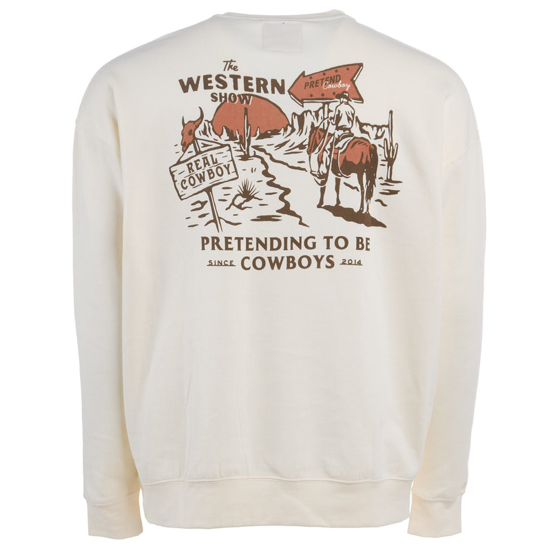 Sendero Provisions Co Mens Western Show White Sweatshirt