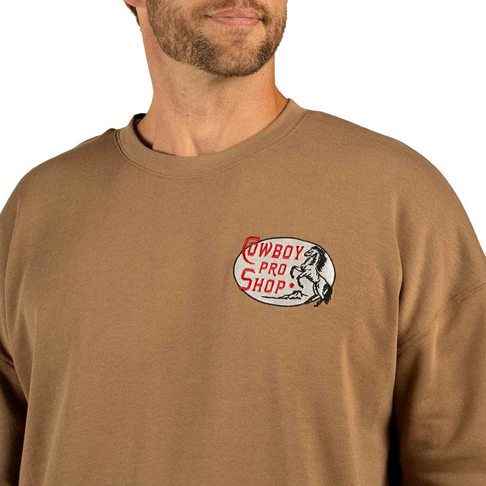 Sendero Provisions Co Men's Light Brown wboy Pro Shop Sweatshirt