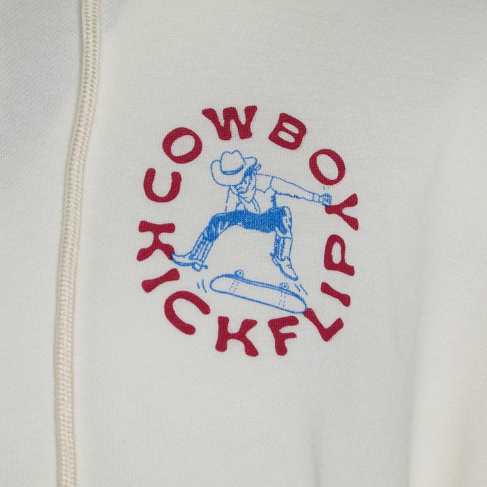 Sendero Provisions Co Men's Vintage White Cowboy Kick Flip Hoodie