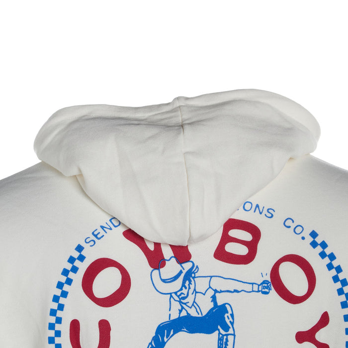 Sendero Provisions Co Men's Vintage White Cowboy Kick Flip Hoodie
