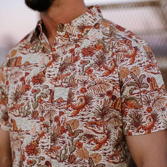 Cowboy - Team Roping Red Hawaiian Shirt, Floral at  Men’s Clothing  store