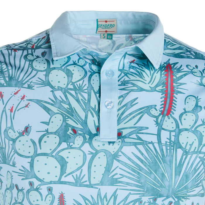 Sendero Provisions Co Men's Big Bend Blue Polo