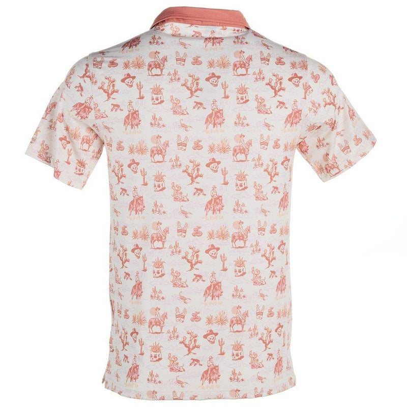 Sendero Provisions Co Men's Muertos Print Rust Polo