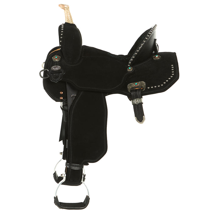 Circle Y Saddlery Josey Mitchell Lightweight Lightspeed 14in Black Barrel Saddle