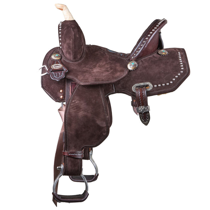 Circle Y Saddlery Lightweight Lightspeed Chocolate Turquoise 13in Barrel Saddle