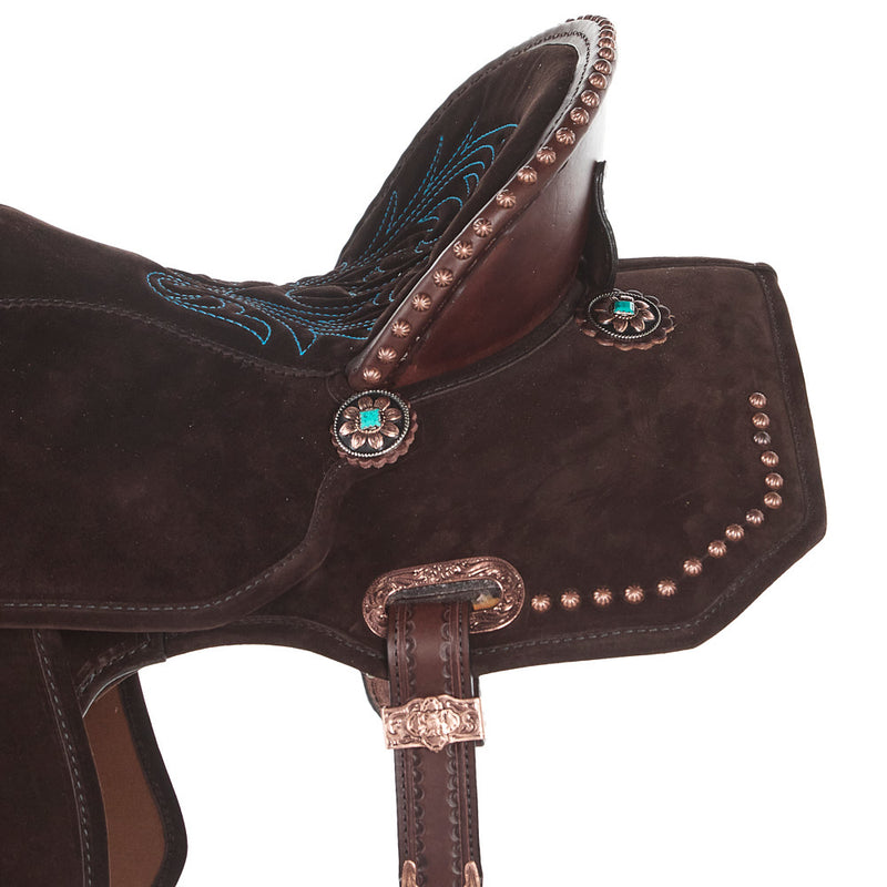 Circle Y Saddlery Josey Mitchell Lightweight Lightspeed 14.5in Wide Tree Barrel Racing Saddle