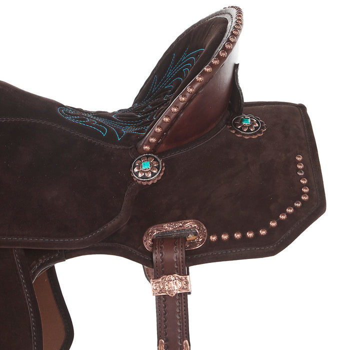 Circle Y Saddlery Josey Mitchell Lightweight Lightspeed 14.5in Wide Tree Barrel Racing Saddle