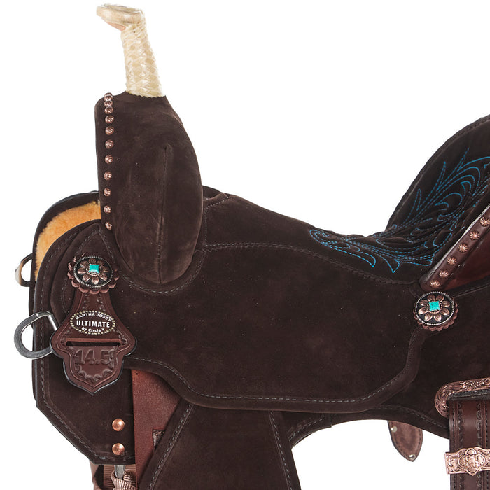 Circle Y Saddlery Josey Mitchell Lightweight Lightspeed 14.5in Wide Tree Barrel Racing Saddle