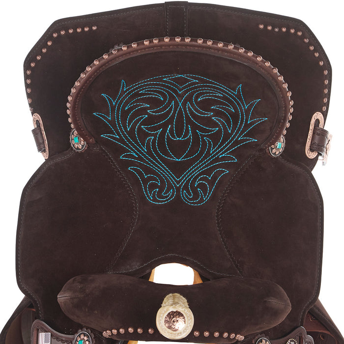 Circle Y Saddlery Josey Mitchell Lightweight Lightspeed 14.5in Wide Tree Barrel Racing Saddle
