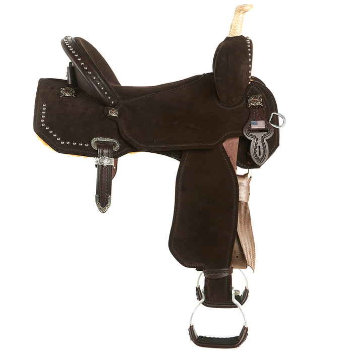 Circle Y Saddlery Josey Mitchel 16in Wide Lightweight Lightspeed Barrel Saddle