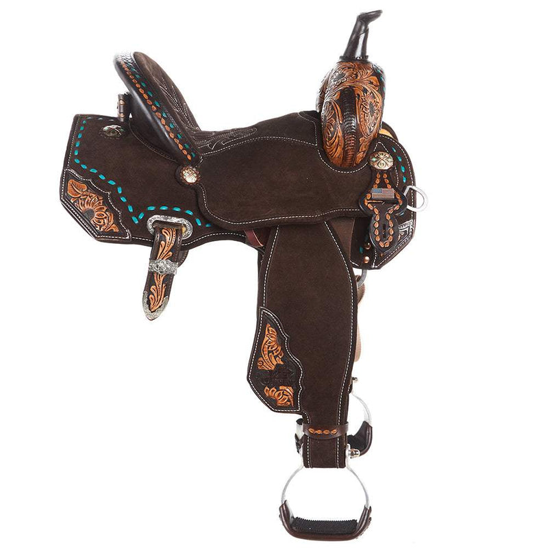 Circle Y Saddlery Martha Josey Lightweight Lightspeed 14 Inch Wide Tree Barrel Racing Saddle