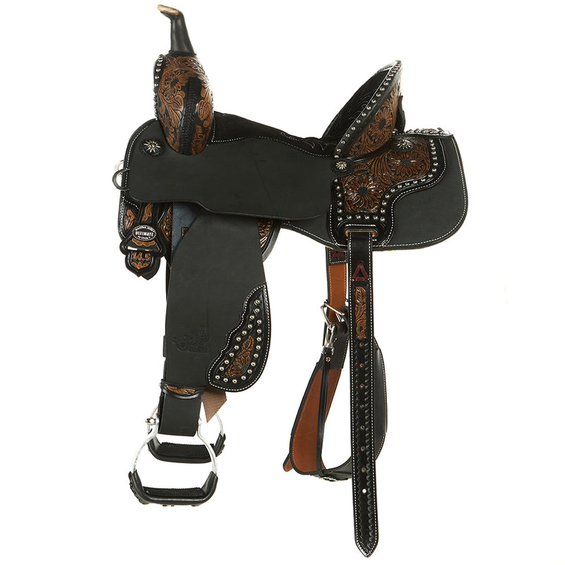 Circle Y Saddlery Martha Josey 14.5 Cash American Patriot Black Vintage Barrel Saddle