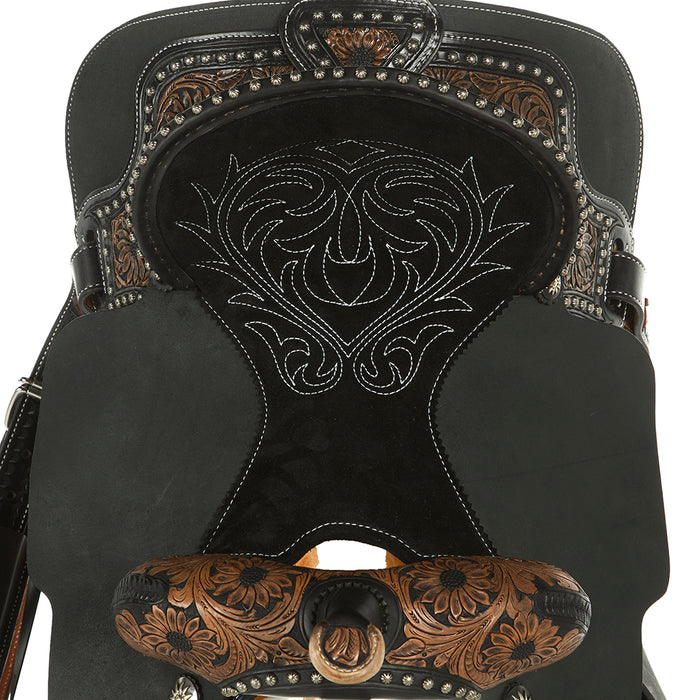 Circle Y Saddlery Martha Josey 14.5 Cash American Patriot Black Vintage Barrel Saddle