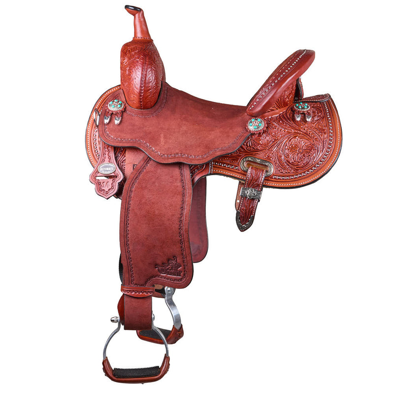 Circle Y Saddlery Ultimate Cash Chestnut 14in Chestnut Barrel Saddle