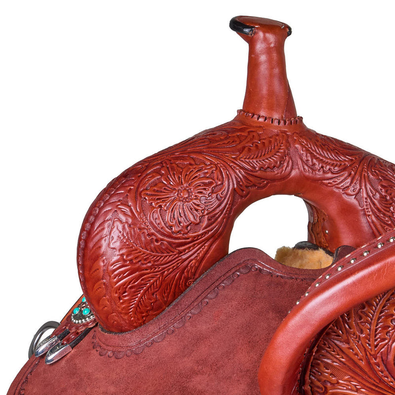 Circle Y Saddlery Ultimate Cash Chestnut 14in Chestnut Barrel Saddle