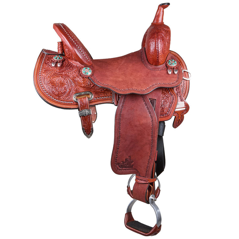 Circle Y Saddlery Ultimate Cash Chestnut 14in Chestnut Barrel Saddle