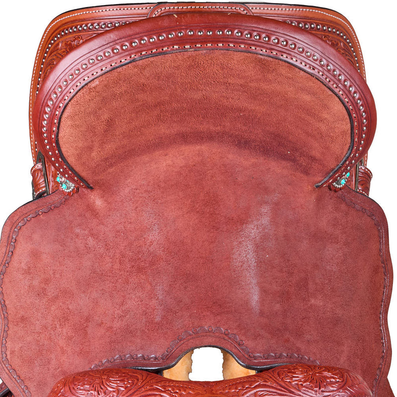 Circle Y Saddlery Ultimate Cash Chestnut 14in Chestnut Barrel Saddle