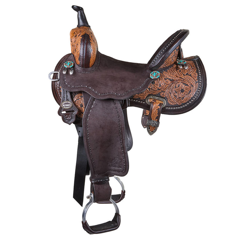Circle Y Saddlery Ultimate Cash Vintage Chocolate Cactus 14in Barrel Saddle