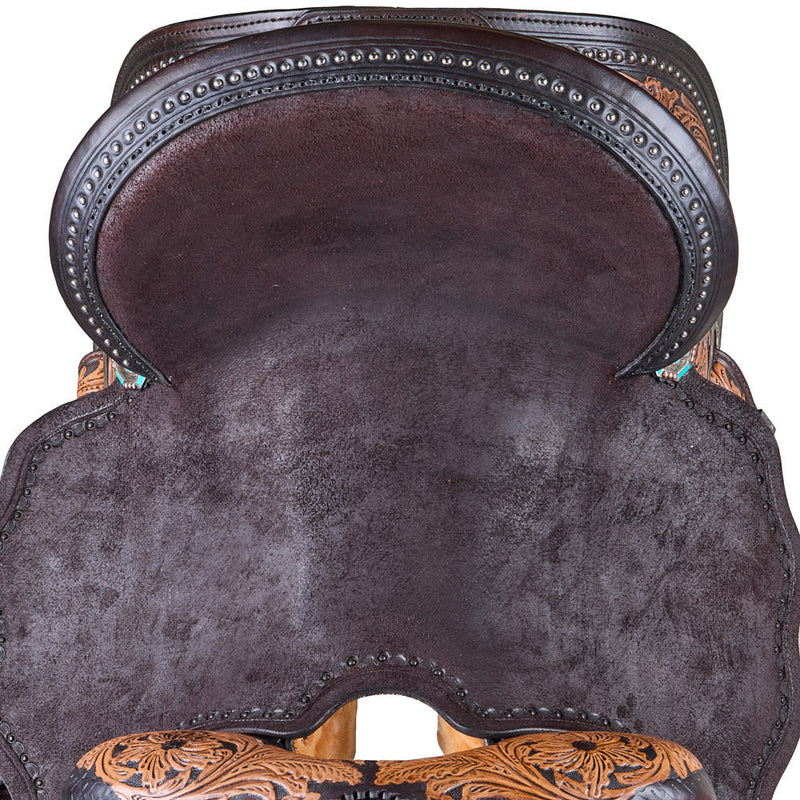 Circle Y Saddlery Ultimate Cash Vintage Chocolate Cactus 14in Barrel Saddle