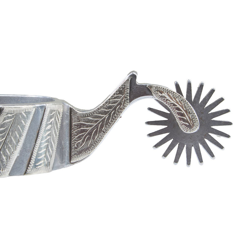NRS Silver Bar Spurs W/ 16 PT Rowels