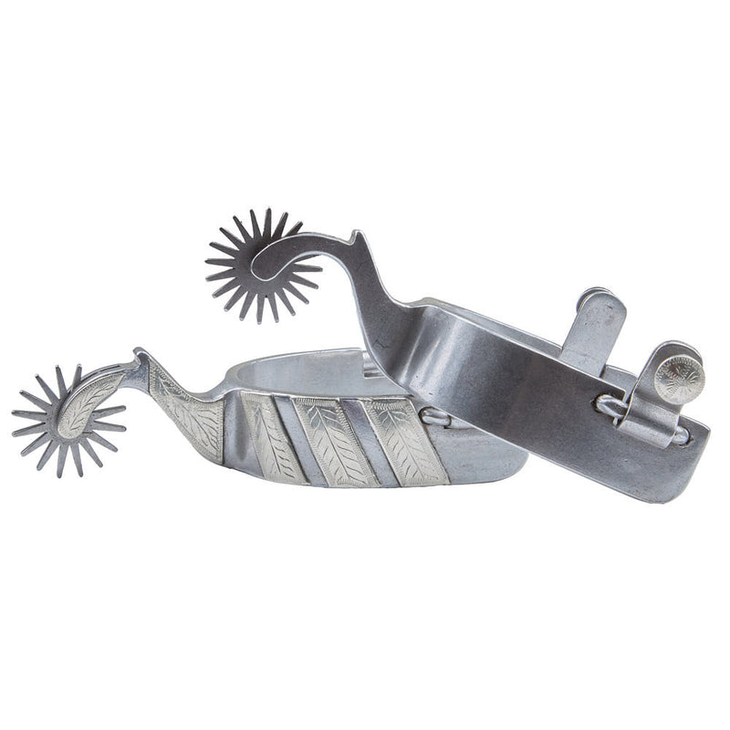 NRS Silver Bar Spurs W/ 16 PT Rowels