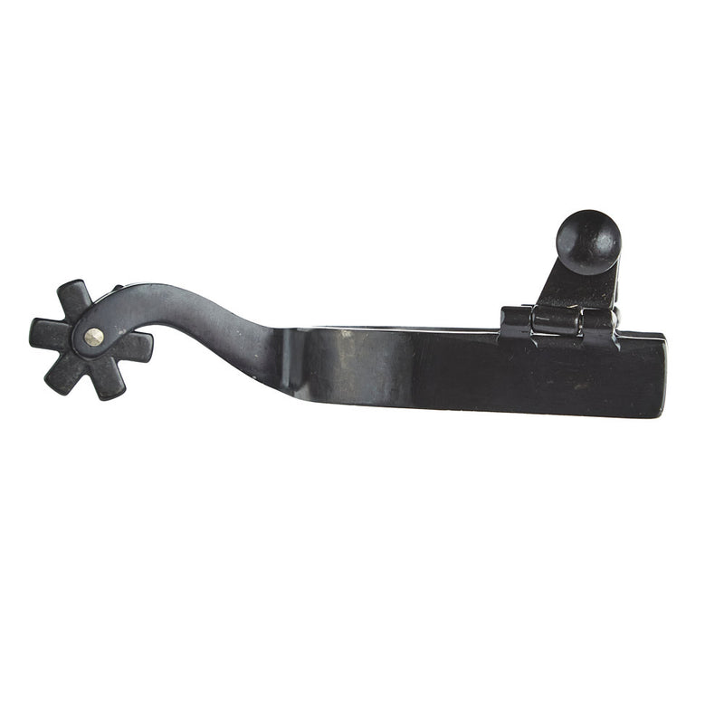 NRS Men's Black & Silver Engraved Spurs