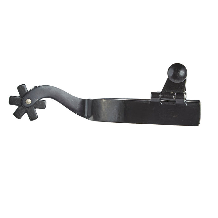 NRS Men's Black & Silver Engraved Spurs