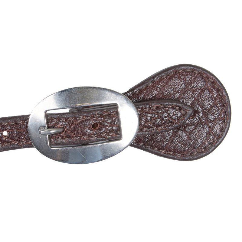 NRS Men`s Exotic Leather Spur Strap with Stainless Steel Buckles